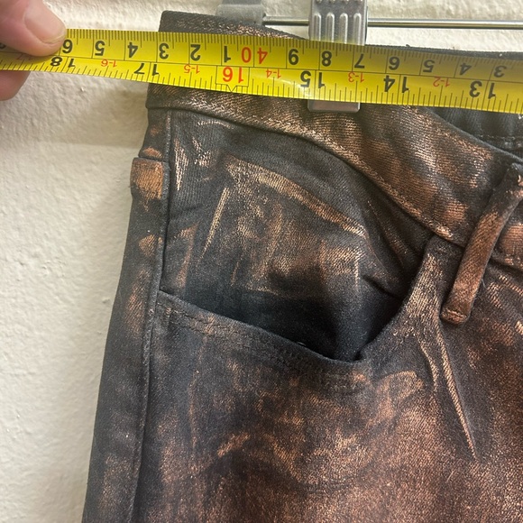 Levi Strauss Jean leggings 33 in copper and black. Button and zipper closure - Picture 9 of 13